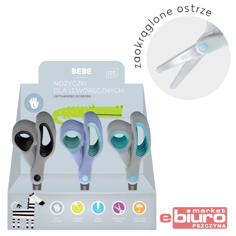 NOŻYCZKI SZKOLNE DLA LEWO 13CM BB KIDS INT
