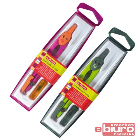 CYRKIEL SZKOLNY HERLITZ + 2 WKŁADY MIX KOLORÓW A'4