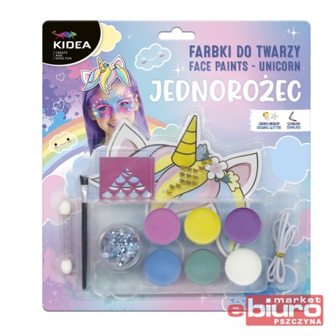 FARBKI DO TWARZY ZESTAW UNICORN KIDEA