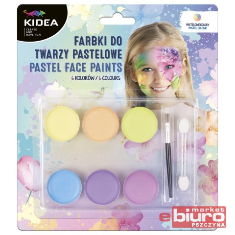 FARBY DO TWARZY PASTELOWE 6 KOL KIDEA