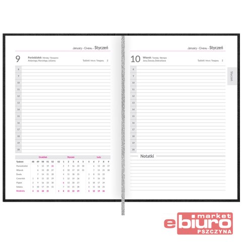 KALENDARZ DZIENNY TOP STANDARD A4 BRĄZOWY