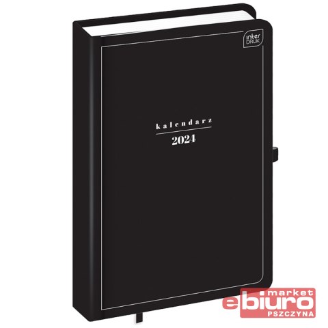 KALENDARZ KSIĄŻKOWY A5 384 MAT+UV BLACK INTERDRUK