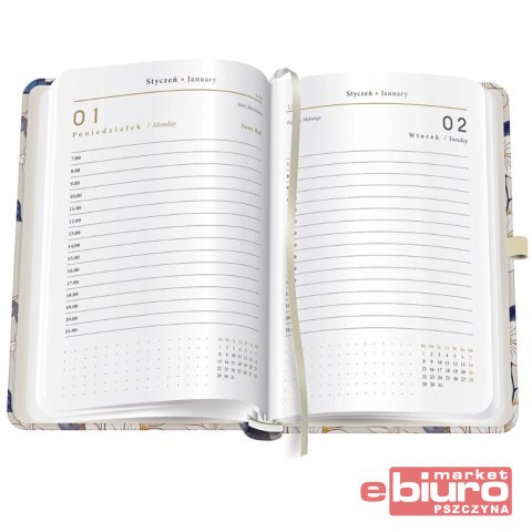 KALENDARZ KSIĄŻKOWY A5 384 MAT+UV BLOOM INTERDRUK