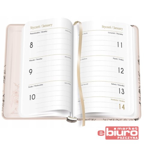 KALENDARZ KSIĄŻKOWY A6 192 MAT+UV RETRO INTERDRUK