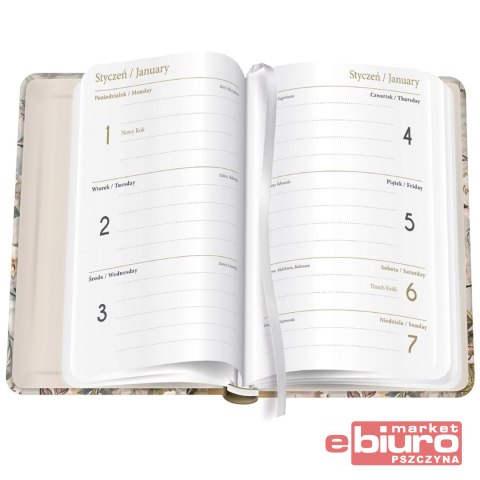 KALENDARZ KSIĄŻKOWY B6 192 MET.ROSES INTERDRUK