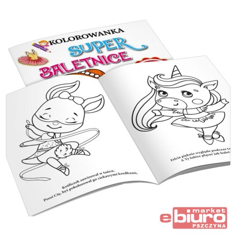KOLOROWANKA SUPER BALETNICE Z NAKLEJKAMI