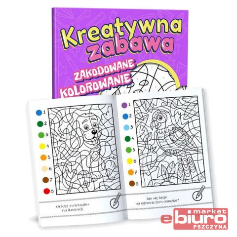 KSIĄŻECZKA KREATYWNA ZABAWA ZAKODOWANE KOLOROWANIE