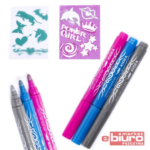 MARKERY DO TATUAŻU Z SZABLONAMI KIDEA