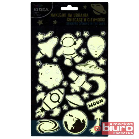 NAKLEJKI NA UBRANIA ŚWIECĄCE W CIEMNOŚCI KOSMOS