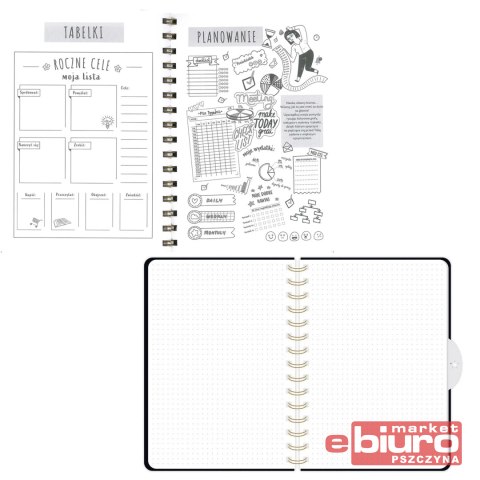 ORGANIZER NA SPIR BUJO PT A5 240 BLACK INTERDRUK