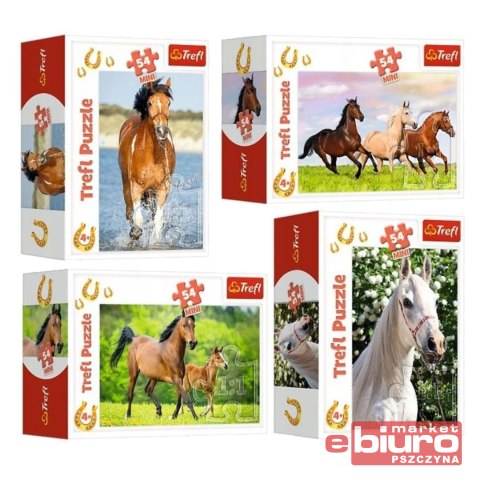 PUZZLE 54 MINI ŚWIAT KONI 54193 TREFL