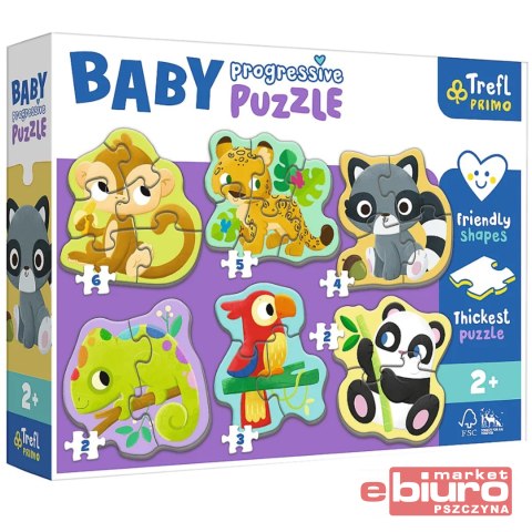 PUZZLE BABY PROGRESSIVE ZWIERZĘTA EXOTIC TREFL