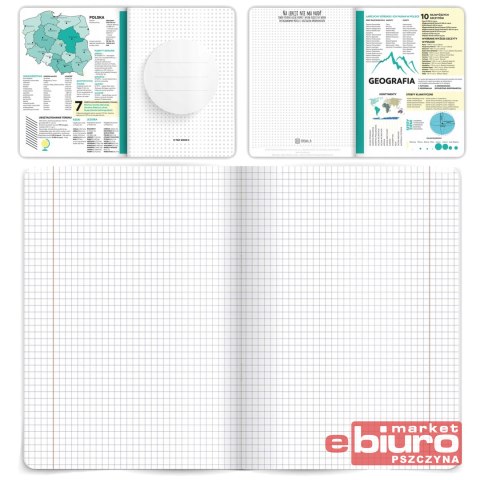 ZESZYT TOP GEOGRAFIA A5 60KARTEK 70G KRATKA