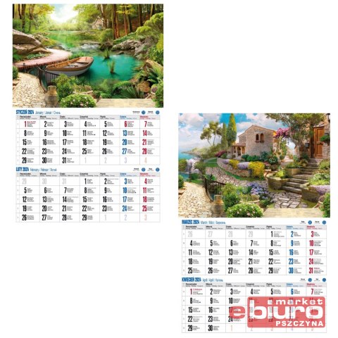KALENDARZ A3 VE.2 ROMANTYCZNE WIDOKI PAN KALENDARZ