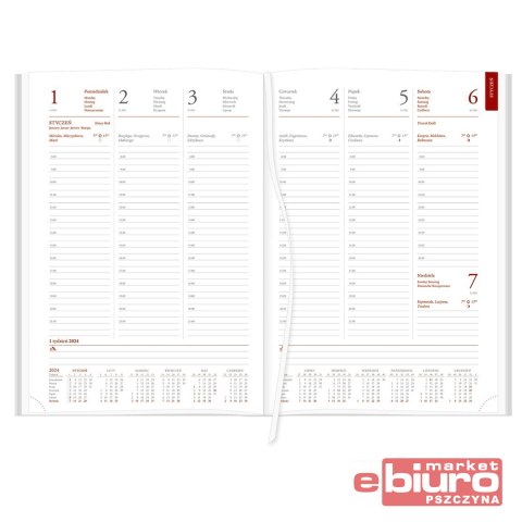 KALENDARZ B5 UKŁAD TYGODNIOWY VIVELLA CZARNY