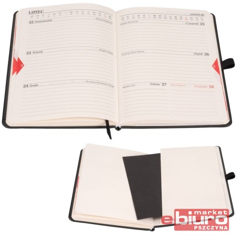 KALENDARZ MEMO B6 TDW CZERWONY ANTRA