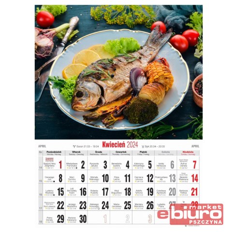 KALENDARZ ŚCIENNY MAŁY KSM 2 KULINARNY AVANTI