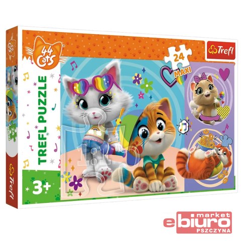 PUZZLE 24 MAXI WESOŁE KOTKI 14350 TREFL