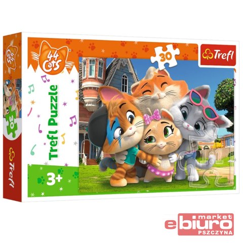 PUZZLE 30 PRZYJAŹŃ W KOCIEJ KRAINIE 18288 TREFL