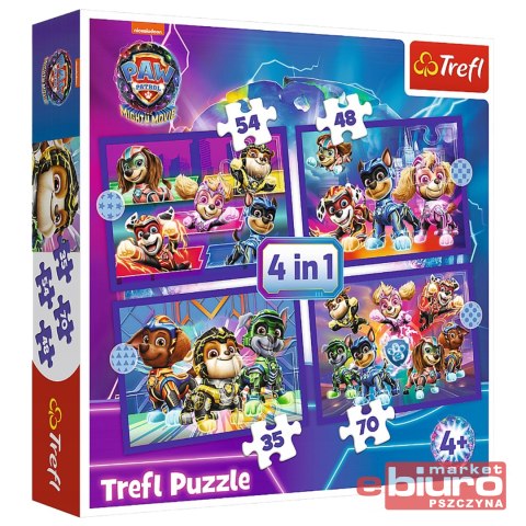 PUZZLE 4W1 BOHATEROWIE NA RATUNEK 34621 TREFL