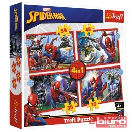 PUZZLE 4W1 BOHATERSKI SPIDER-MAN 34384 TREFL