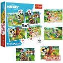 PUZZLE 4W1 FAJNY DZIEŃ MICKIEGO 34604 TREFL