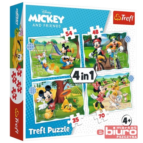 PUZZLE 4W1 FAJNY DZIEŃ MICKIEGO 34604 TREFL