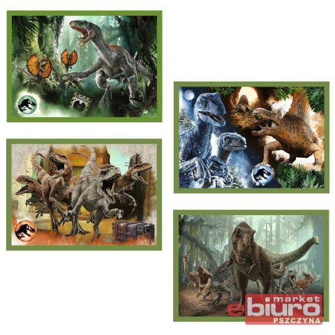 PUZZLE 4W1 GROŹNIE DINOZAURY 34607 TREFL