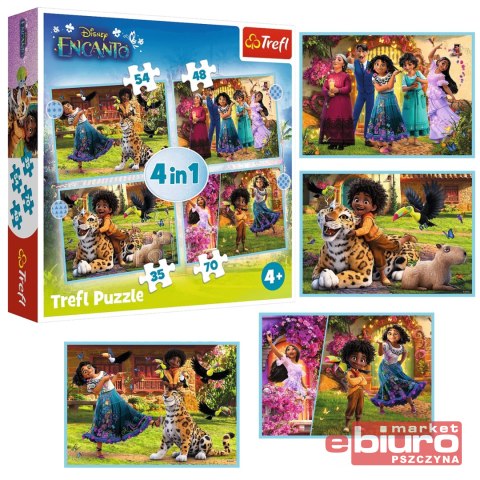 PUZZLE 4W1 NASZE MAGICZNE ENCANTO 34615 TREFL