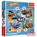 PUZZLE 4W1 POJAZDY HOT WHEELS 34627 TREFL