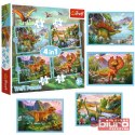 PUZZLE 4W1 WYJĄTKOWE DINOZAURY 34609 TREFL