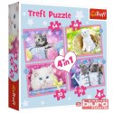 PUZZLE 4W1 ZABAWNE KOTKI 34396 TREFL