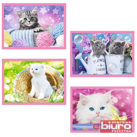 PUZZLE 4W1 ZABAWNE KOTKI 34396 TREFL