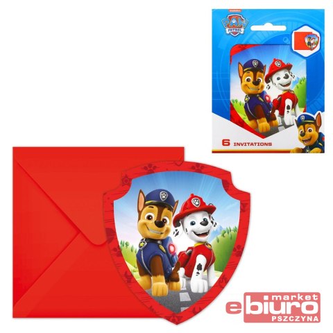 ZAPROSZENIA Z KOP PAW PATROL RESCUE HEROES 6SZT G