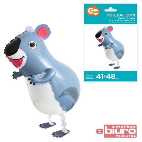 BALON FOLIOWY MIŚ KOALA 41X48CM CHODZĄCY GODAN