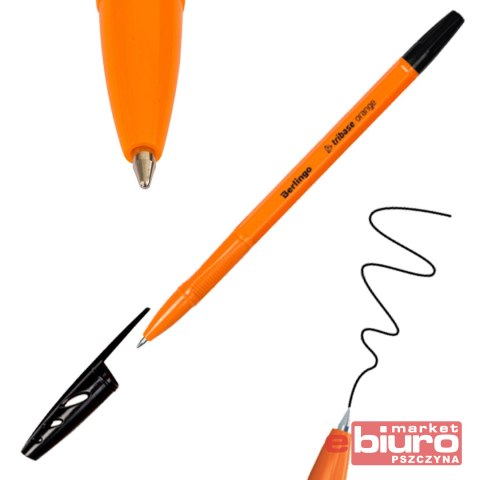 DŁUGOPIS KULKOWY TRIBASE ORANGE CZARNY 0,7MM BERLI