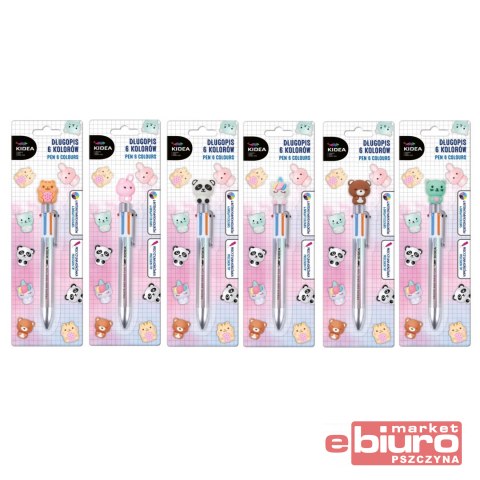 DŁUGOPIS Z FIGURKĄ A 6 KOLORÓW KIDEA