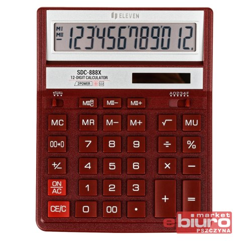 ELEVEN KALKULATOR BIUROWY SDC888XRD CZERWONY