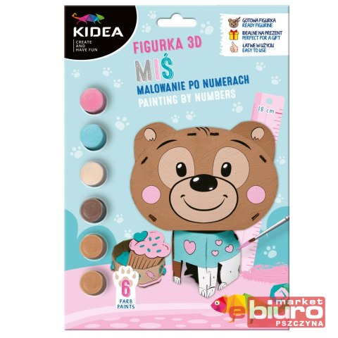 FIGURKA 3D MALOWANIE PO NUMERACH MIŚ KIDEA