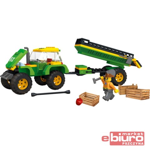 KLOCKI BLOCKI MY FARM TRAKTOR Z PRZYCZEPĄ ICOM