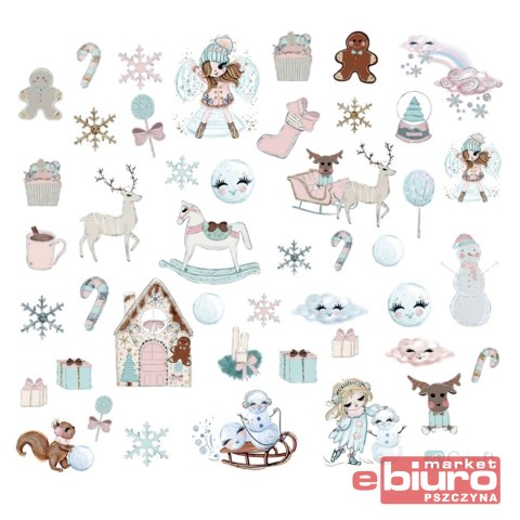 KSZTAŁTY PAPIEROWE FROSTY PASTELS 45SZT DALPRINT