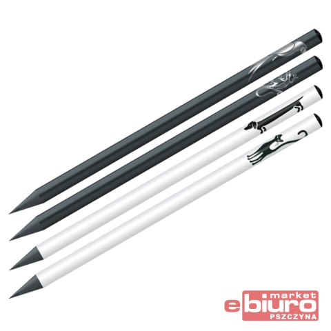 OŁÓWEK RIDDLE HB CZARNE DREWNO OKR MIX WZORÓW