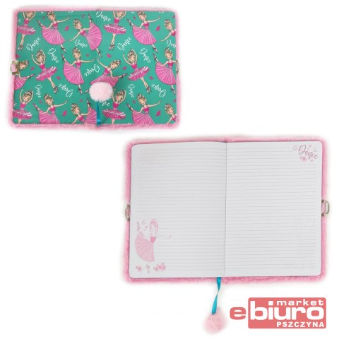 PAMIĘTNIK Z KŁÓDKĄ 3D WŁOCHACZ A5 96K BALLERINA