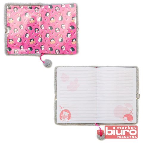 PAMIĘTNIK Z KŁÓDKĄ 3D WŁOCHACZ A5 96K SWEET HEDGEH