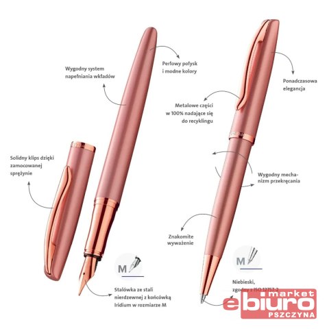 PIÓRO WIECZ+DŁUG JAZZ NOBLE ELEGANCE ROSE ETUI