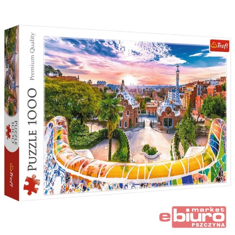 PUZZLE 1000 ZACHÓD SŁOŃCA NAD BARCELONĄ HISZPANIA