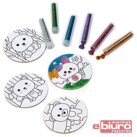 ZESTAW KREATYWNY BROKAT PODKŁADKI ZWIERZAKI KIDEA