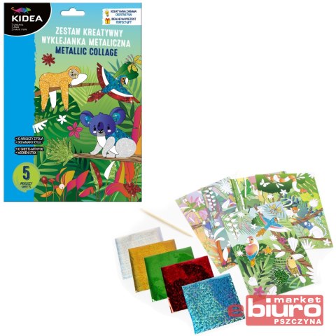 ZESTAW KREATYWNY WYKLEJANKI METAL ZWIERZĘTA KIDEA