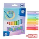 FLAMASTRY PISAKI 12 KOLORÓW PASTELOWYCH ASTRA