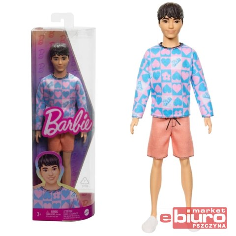 KEN STYLOWY BLUZA W SERCA NIEBIESKIE HRH24